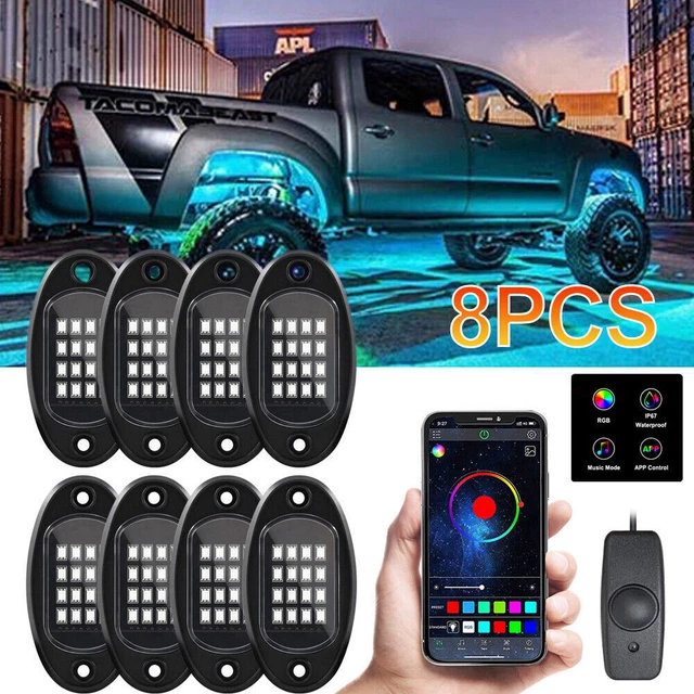 Kit Luci LED Sottoscocca BLU Per Auto RC 1/10 Telaio Corpo Drift Crawler