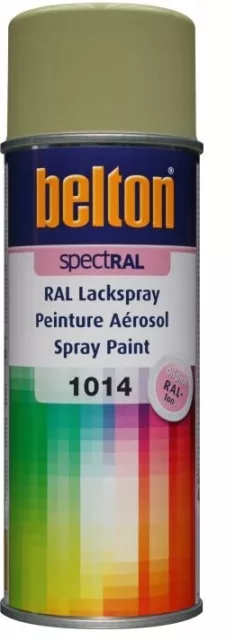 PEINTURE AEROSOL BRILLANT IVOIRE RAL 1014 BELTON SPECTRAL très résistant