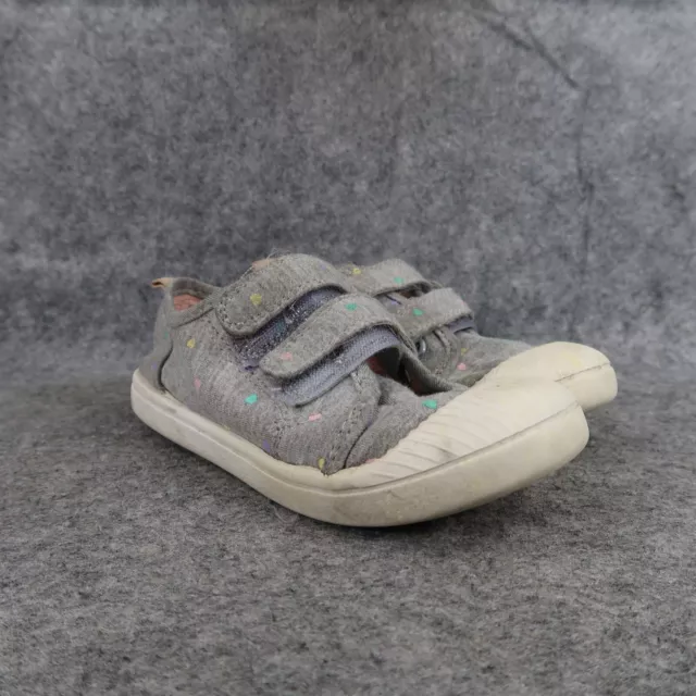 Cat & Jack Shoes Kids 11 Sneakers Casual Double Strap Toddler Girls Heart Grey