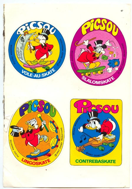 Picsou Magazine N°50 + Autocollants Picsou D'Avril - Album BD TBE 1980 - Aventure Franco-belge