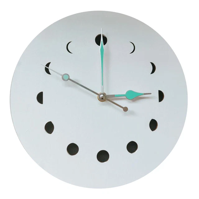 Horloge murale moderne de grande lune lumineuse de bureau
