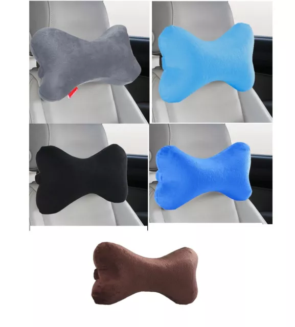 Dog Bone Memory Foam Car Neck Pillow Head Rest Travel Trip Posture Multi Color
