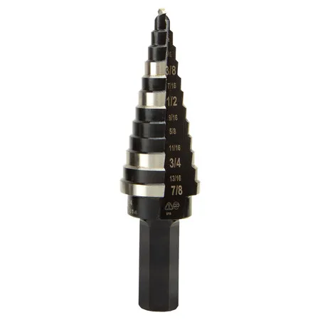 Klein Tools Ktsb14 Step Drill Bit #14 Double-Fluted, 3/16 To 7/8-Inch