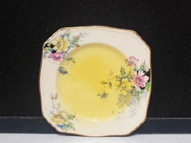 Vintage Royal Winton Grimwades Rosa 5" Square Plate