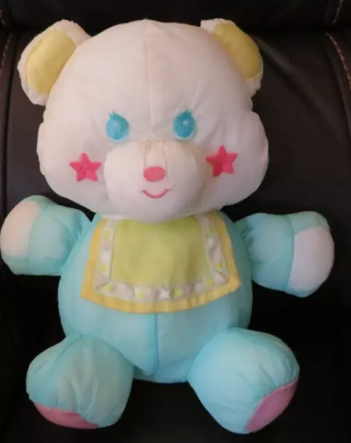 Vintage 1991 Playskool Sweet Beginnings Puffalump Bear Plush Baby Nylon
