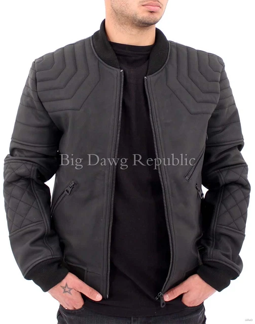 Aviatrix Homme Noir Blouson Baseball Veste Cuir, Neuf Motard Era Étoile G Napoli