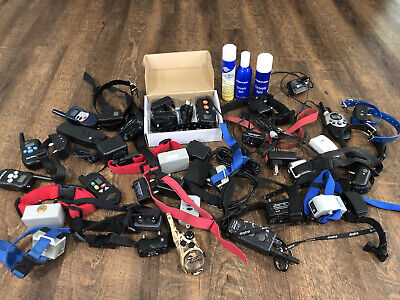 Huge Lot Of Dog Training Collars + Parts Untested 16 Collars Various Brands