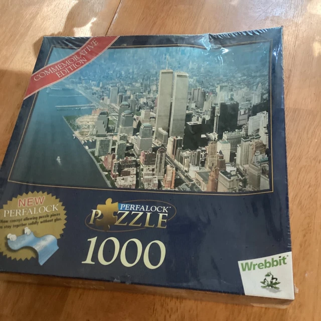NEW NYC TWIN Towers 2001 Commemorative 1000 Piece Wrebbit Perfalock ...