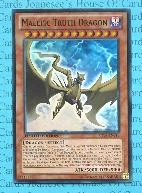 Malefic Truth Dragon CT09-EN016 Super Rare Yu-Gi-Oh Card Limited Edition New NM