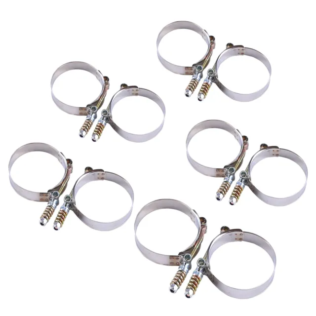 10PCS 70mm-78mm T Bolt Clamp Stainless Steel for 2.5" 63mm Silicone Hoses