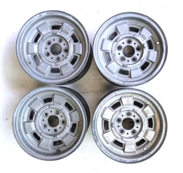 Fiat 130 4x aluminum alloy wheels 14x6.5 Cromodora 130B100