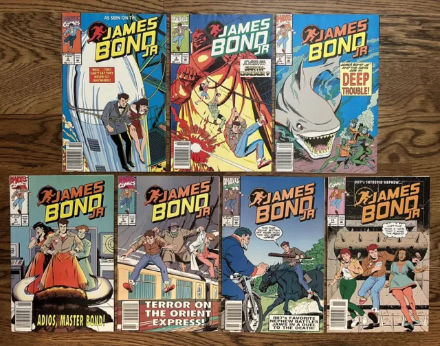JAMES BOND JR #2 - 11 Rare Newsstand Variant Lot Marvel 1992 Low Print Run HTF