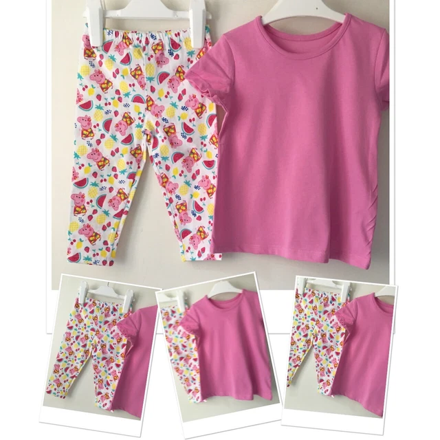 New Peppa Pig Baby Girls Leggings & New pink Top 12-18 Months