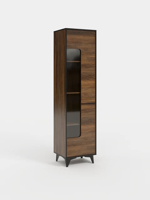 FOREHILL Armoire de Cuisine 190cm Vitrine en Verre Meuble Cuisine
