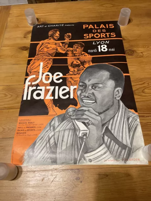 Affiche Original Poster Joe Frazier Lyon 1971 60x40 Cm Boxe Ali Boxing