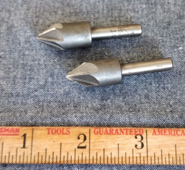2 pieces  - FKD 1/2" X 60° Deg Keo Hss-CO 6 flute Countersink