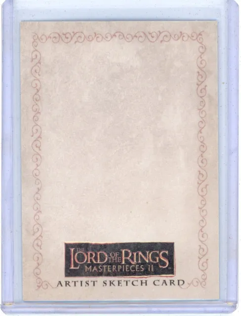 2006 Topps Lord  Of The Rings Lotr Masterpieces Ii Blank Sketch Card
