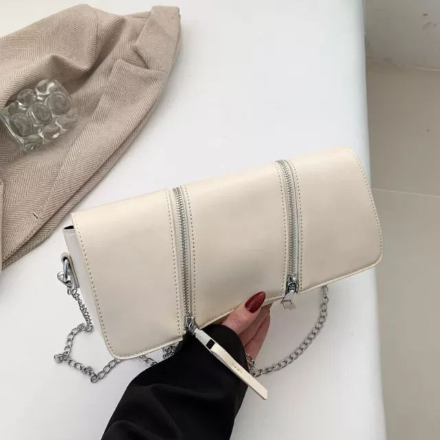 Stylish Chain Shoulder Crossbody Bag 2024 New Fashion Double Zipper Flap Small