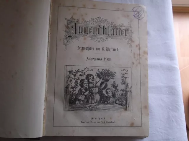 Jugendblätter - gebundene Originalausgabe von 1901- herausg. von Weitbrecht /S59