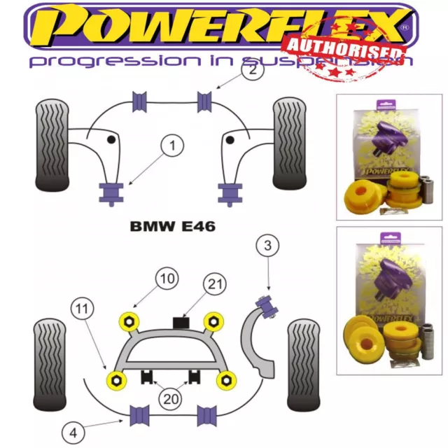 Powerflex Poly Pfr5-4610 / 4611 Poly  Rear Subframe Kit For BMW E46 + Z4/Z4M