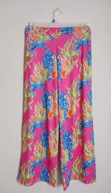 Lolly Wolly Doodle Tropical Casual Pants Seahorse Design Women's Size S Petite