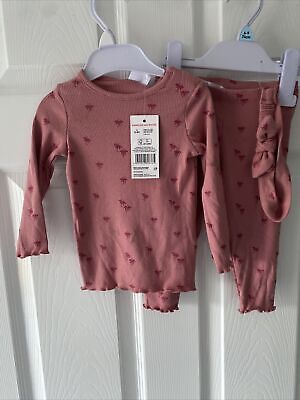 baby girls F&F pink 3 piece set in hairband age 6-9 month BNWT  See Details
