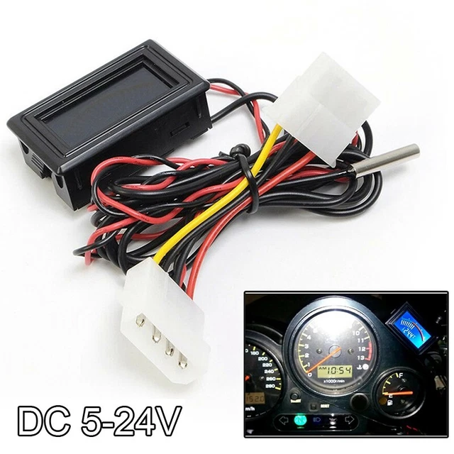 1x Auto Thermometer Temperature Gauge Meter Oil + Chargecooler Water Real-time
