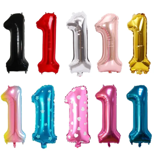 16" 32" Number Foil Balloons Small Mini Balons Birthday Age Wedding Party Decor