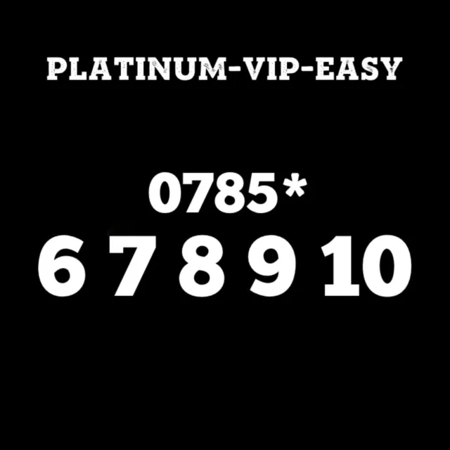 ⭐ Gold Easy Vip Memorable Mobile Phone Number Diamond Platinum Sim Card 678 910