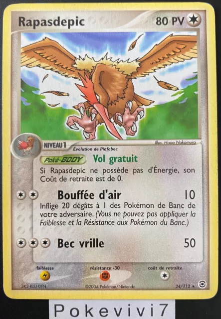 Carte Pokemon RAPASDEPIC 24/112 Rare Bloc EX Rouge Feu Vert Feuille FR OCCASION