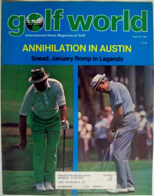 APRIL 30, 1982 Golf World Magazine: SAM SNEAD & DON JANUARY Team to win ...