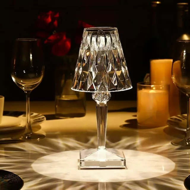 Lampada Da Tavolo Led Ricaricabile Per Bar Ristoranti Hotel Pub Trasparente New