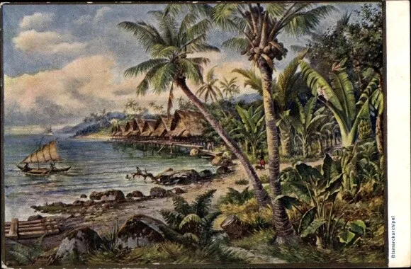 Künstler Ak Bismarck-Archipel Papua Neuguinea, deutsche Kolonie,... - 10839112