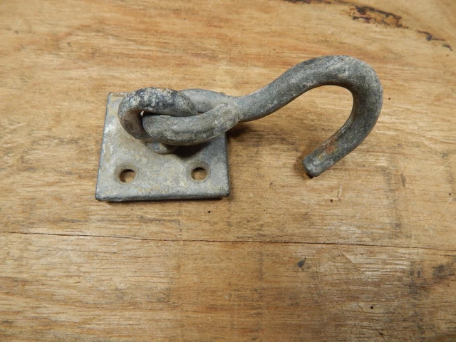 3 Old Plant Ceiling Mount Hooks Porch Hangers Galvanized 2 Stationary 1 Swivel 21