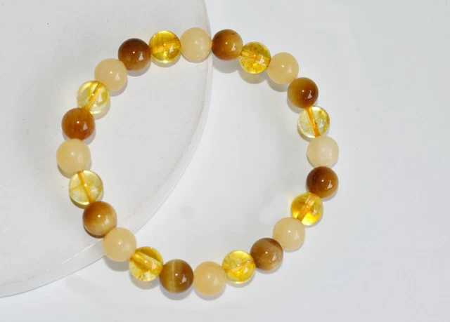 SOLAR PLEXUS Chakra Crystal Bracelet, Chakra Gemstone Bracelet, Grounding Stones