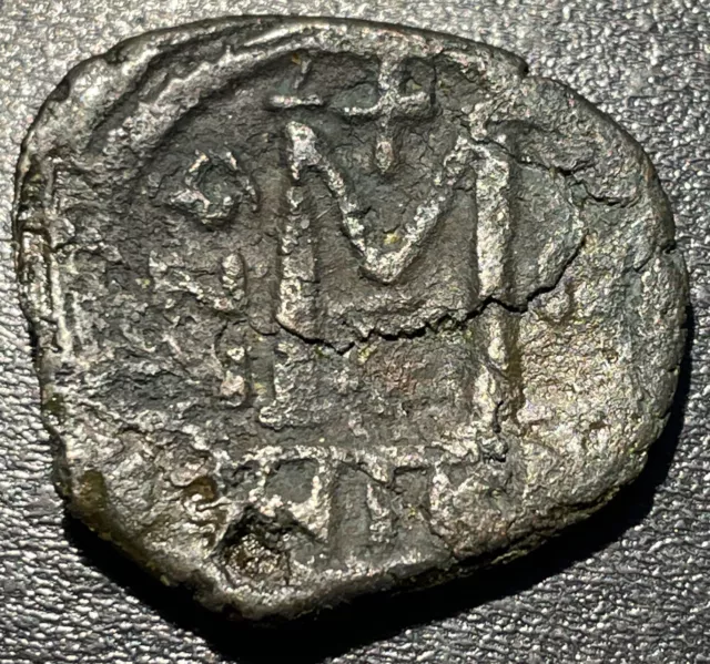 660-700 AD Arab-Byzantine Umayyad Caliphate AE Fals Baysan Scythopolis 8.1g Coin