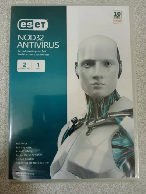 Dvd - eset Nod32 Antivirus 2 computers 1 year (Neuf Sous Blister) | Bon état