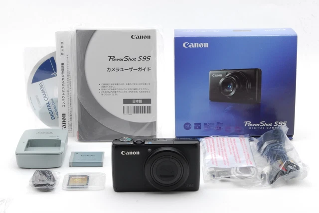 [Near MINT w/BOX ] Canon PowerShot S95 10.0MP Digital Camera Black From JAPAN