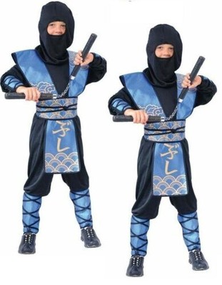 Amscan Ragazzi Ninja Warrior Costume Nero Ragazzi Costume Età 4-6 anni 