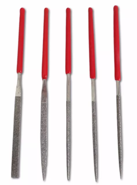 5pc 3" Diamond Needle File Set 1.5mm x 80mm x 35mm Carving Ceramics Tile Glass 2