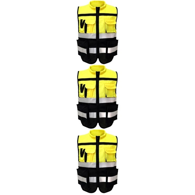 3 pz gilet di sicurezza giorno notte ingranaggio riflettente gilet protezione traffico per