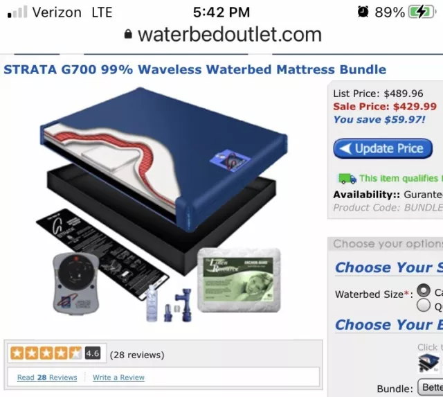 California King Size Waterbed Mattress California King Size Waterbed Mattress