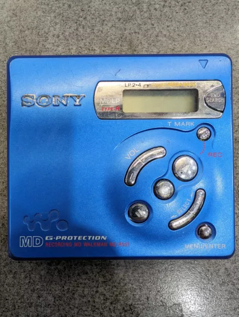 Sony MZ-R501 Walkman MiniDisc Personal Player Blue USED