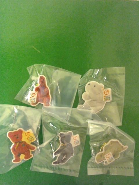 ty BEANIE BABY BABIES  5 pin badge set 2