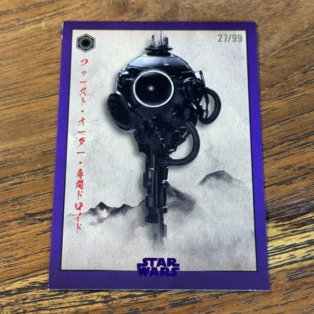 FIRST ORDER INTERROGATOR Droid 2025 Topps Star Wars Meiyo PURPLE 27/99 ...