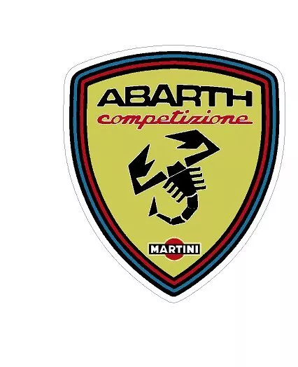 FIAT 500 595 695 ABARTH Competizione RETRO MOTORSPORT STICKERS x2