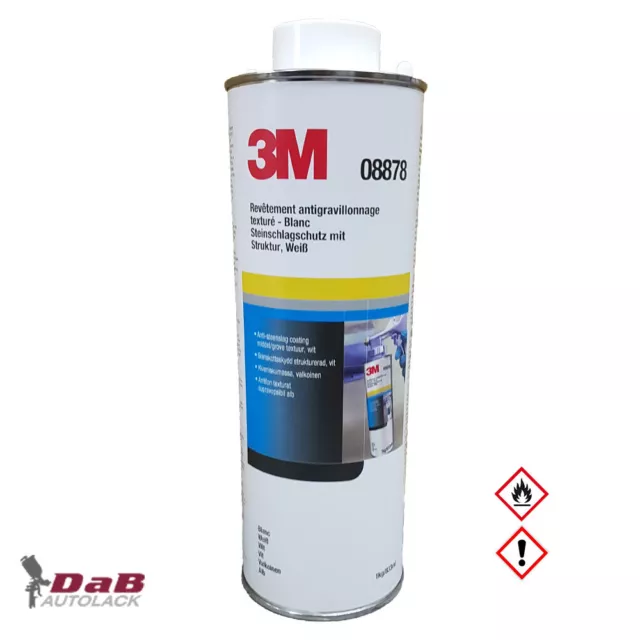 3M 08878 Steinschlagschutz mit Struktur überlackierbar 1 kg | weiß