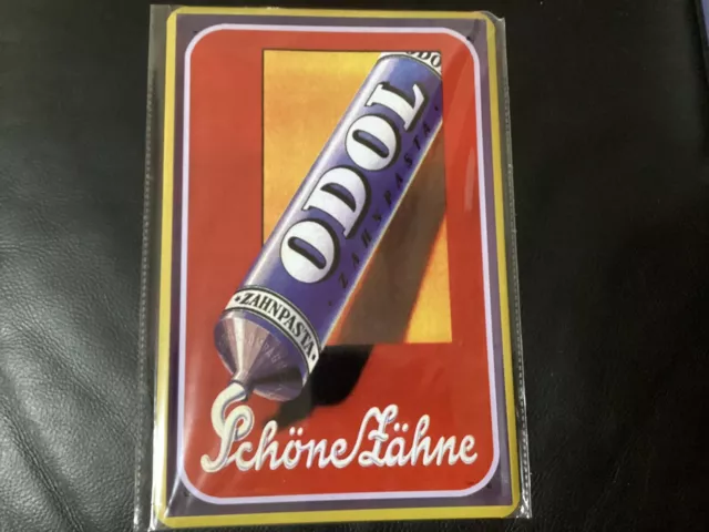 Blechschild Schild 20x30 ODOL Reklameschild Werbung Reklame Bild Poster, wie neu