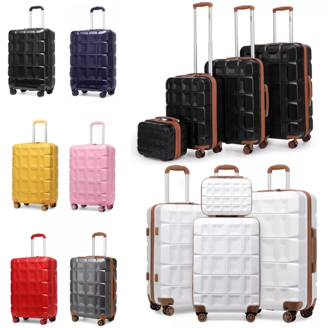 Lightweight ABS 4 Wheels Hard Shell Suitcase Set Cabin Luggage & Vanity Case