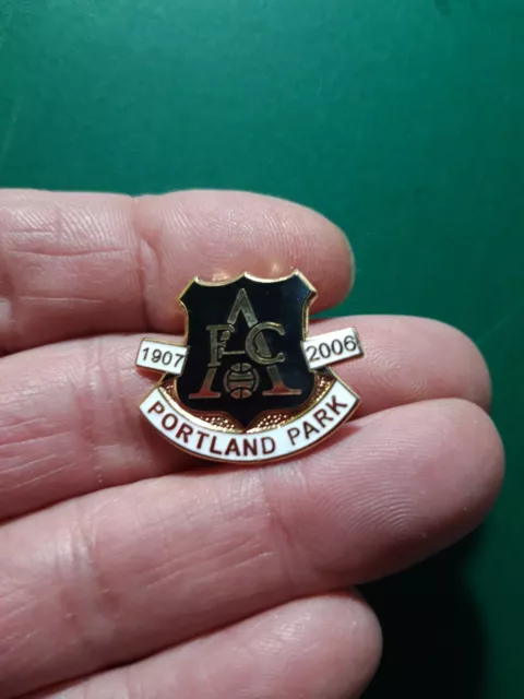 Non League Pin Badge  Ashington Portland Park (Old Ground) Enamel Pin